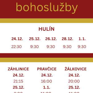Pořád vánočních bohoslužeb ve farnostech (2025)